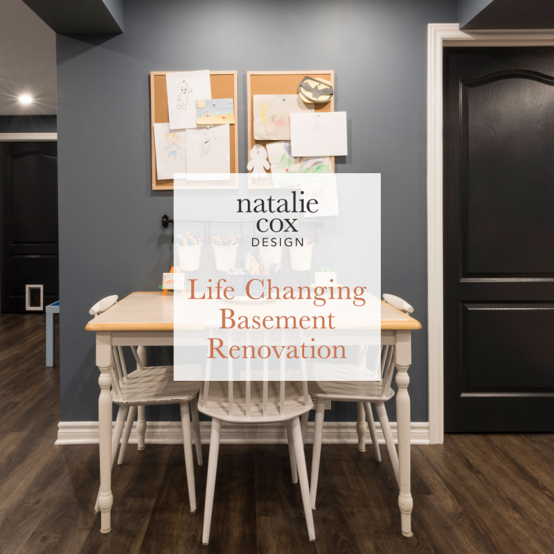 Life Changing Basement Renovation - Natalie Cox Design - Interior Decorator - Ottawa, ON